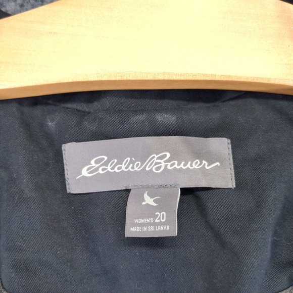 Eddie Bauer Women's Blazer Jacket Black 20 2 Button Long Sleeve Lined Career - Picture 10 of 14